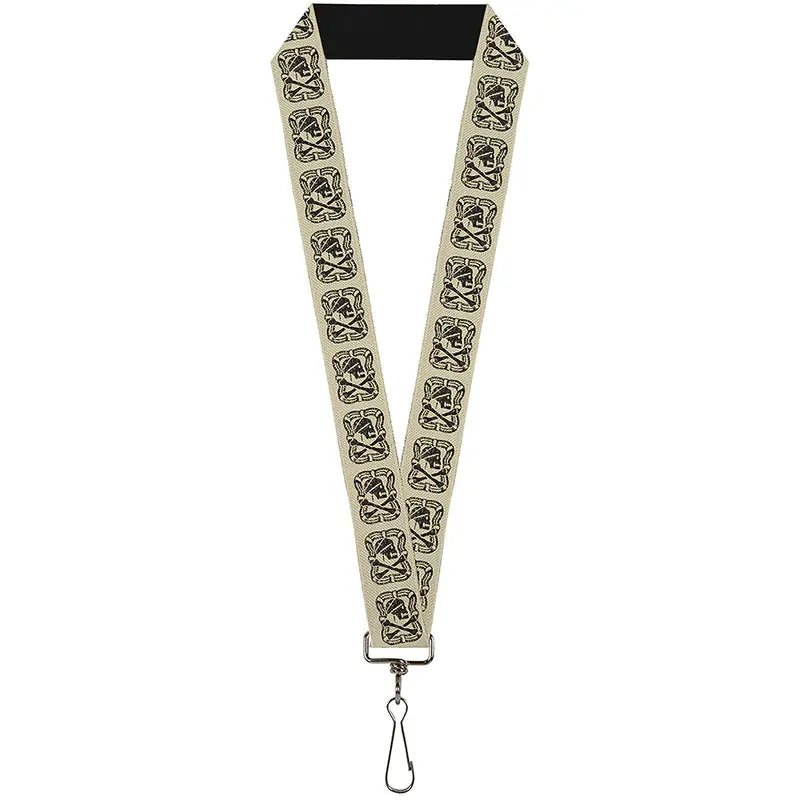 Buckle - Down Jack Sparrow's Flag Skull Icon Badge Cream Black - Lanyard - Storybrooke Treasure